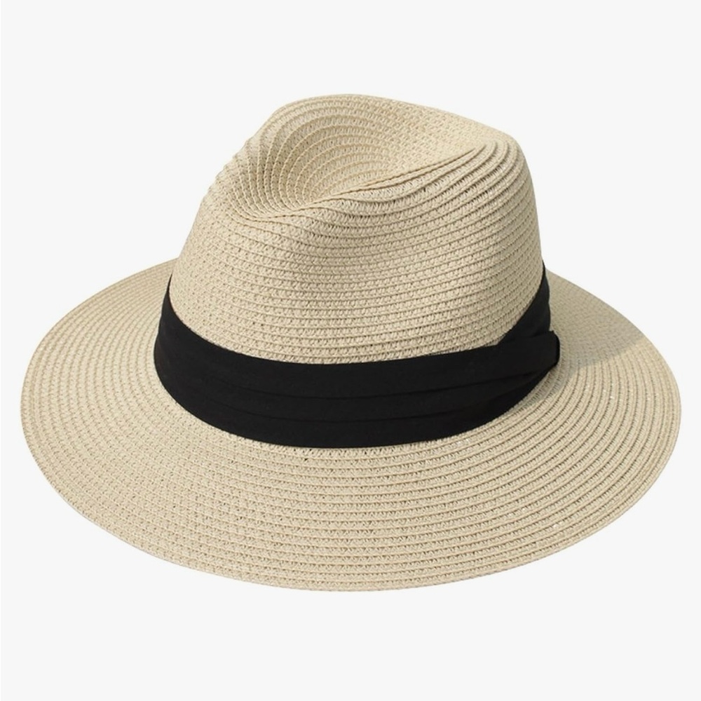 Lanzom Women Wide Brim Straw Hat
 UPF50+ New Without Tags